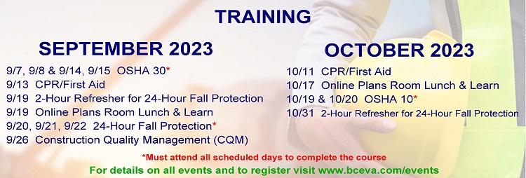 September 2023 - October 2023 Training rev.