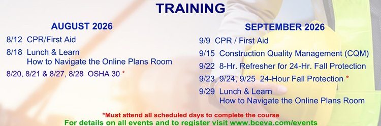August 2026 - September 2026 Training